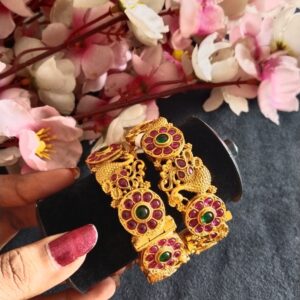 Antique Peacock Designer Bangles (2 nos)