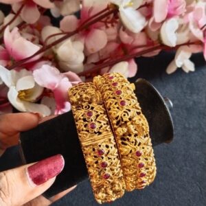 Premium Antique Lakshmi Designer Bangles (2 nos)