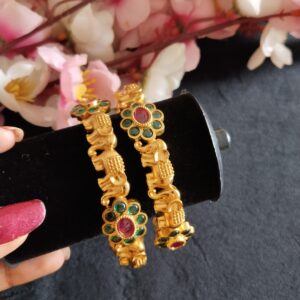 Antique Elephant Designer Bangles (2 nos)