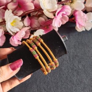 Green Stone Designer AD Choker (2 nos)