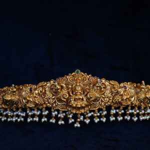 Premium Designer Lakshmi Pearl Beads Hip Belt