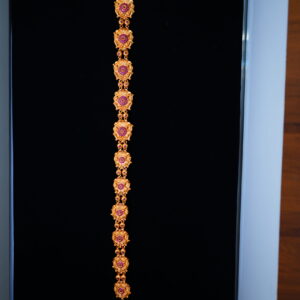 Non Idol Designer Pink Stone Long Jadabillai