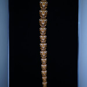 Antique Lakshmi Designer White Stone Long Jadabillai