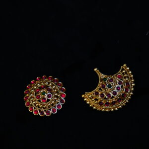Red Stone Sun And Moon Hair Accessories