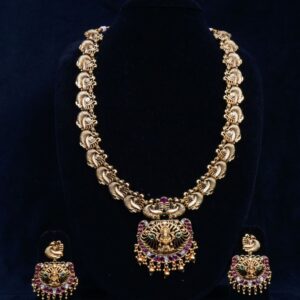 Antique Finish Designer Long Necklace Set