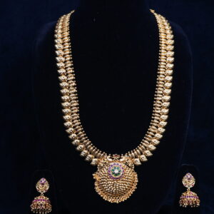 Antique Finish Mango Designer Long Necklace Set