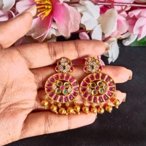 Simple Multistone Designer Earring