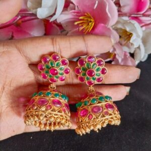Premium Kundan Stone Designer Jumki