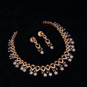 Premium Whitestone Short Necklace Set