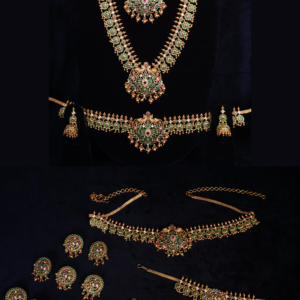 Premium Green Stone Designer Bridal Set