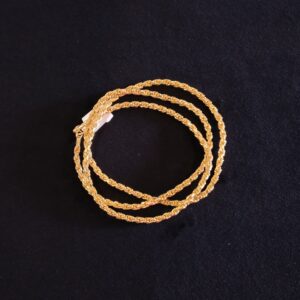 Premium gold finish simple designer gold chain price