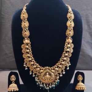 unique antique finish peacock designer long haram set