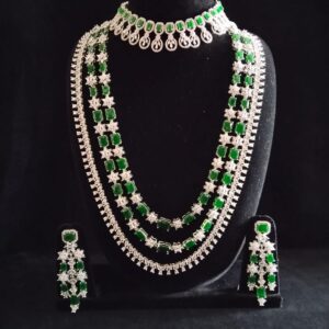 american diamond long necklace